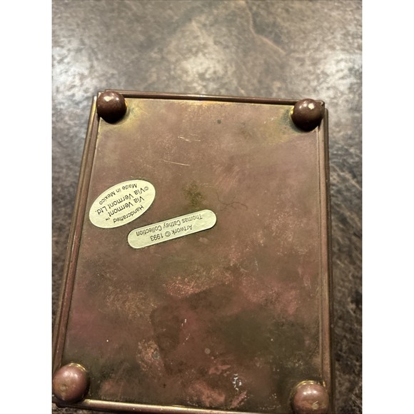 Vtg 1993 Foil Art Angel Keepsake Trinket Box  ARTWORK Thomas Cathey Collection - Picture 6 of 8